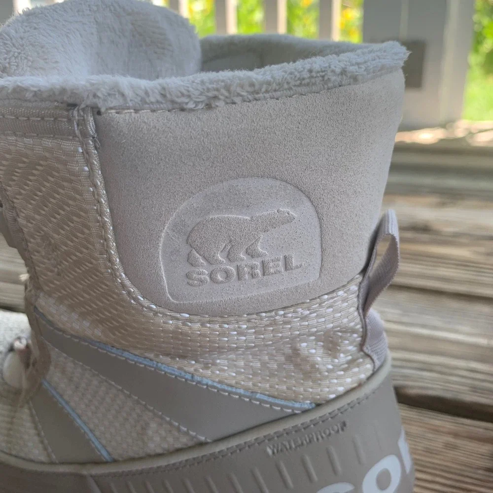Sorel Tivoli II Womens 8 Gray Coral Waterproof Snow Boots Winter Cozy Outdoor